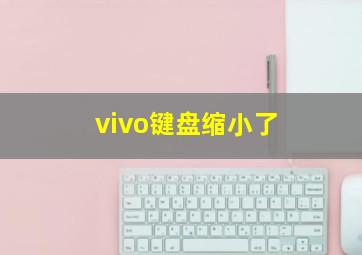 vivo键盘缩小了