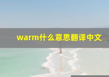 warm什么意思翻译中文