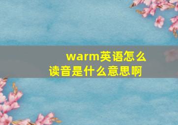 warm英语怎么读音是什么意思啊