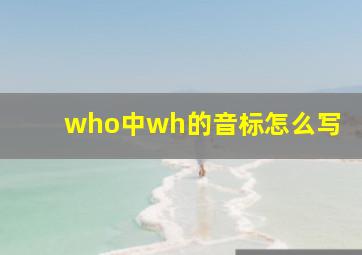 who中wh的音标怎么写