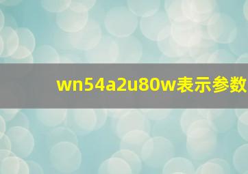 wn54a2u80w表示参数