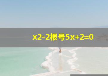 x2-2根号5x+2=0