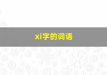 xi字的词语