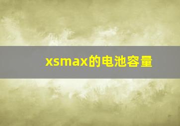 xsmax的电池容量