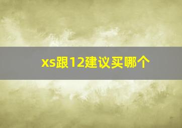 xs跟12建议买哪个