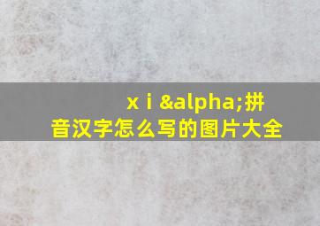 xⅰα拼音汉字怎么写的图片大全