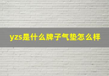 yzs是什么牌子气垫怎么样