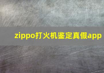 zippo打火机鉴定真假app