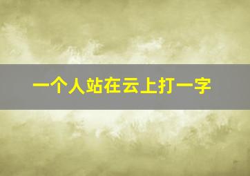 一个人站在云上打一字