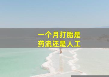 一个月打胎是药流还是人工