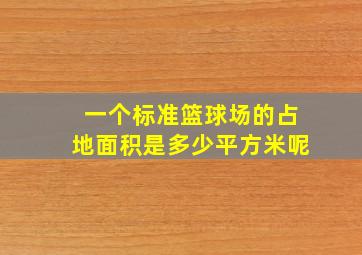 一个标准篮球场的占地面积是多少平方米呢