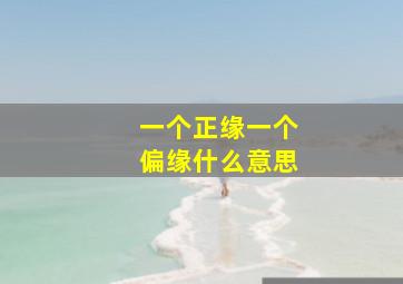 一个正缘一个偏缘什么意思