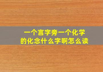 一个言字旁一个化学的化念什么字啊怎么读