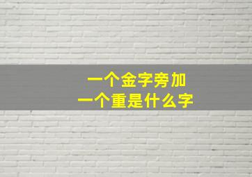 一个金字旁加一个重是什么字