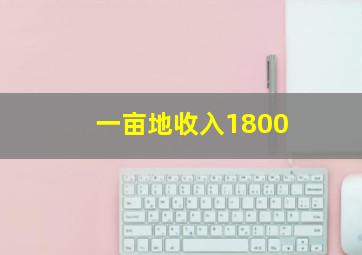 一亩地收入1800