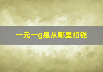 一元一g是从哪里扣钱