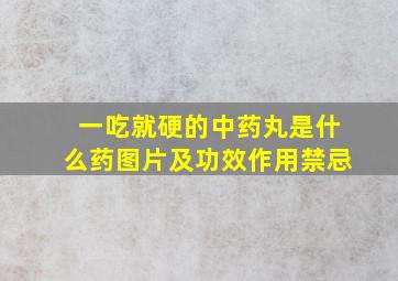 一吃就硬的中药丸是什么药图片及功效作用禁忌