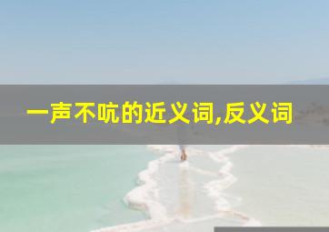 一声不吭的近义词,反义词