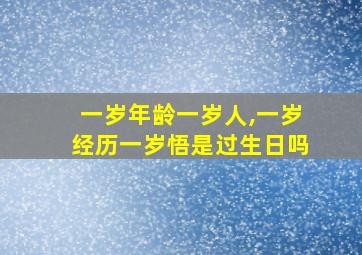 一岁年龄一岁人,一岁经历一岁悟是过生日吗