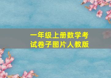 一年级上册数学考试卷子图片人教版