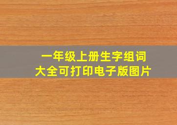 一年级上册生字组词大全可打印电子版图片