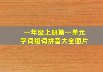 一年级上册第一单元字词组词拼音大全图片