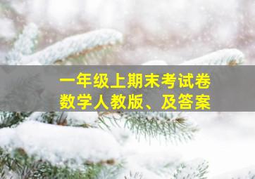 一年级上期末考试卷数学人教版、及答案