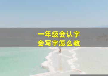 一年级会认字会写字怎么教