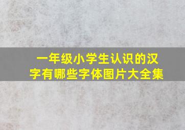 一年级小学生认识的汉字有哪些字体图片大全集