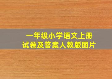 一年级小学语文上册试卷及答案人教版图片