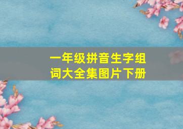 一年级拼音生字组词大全集图片下册