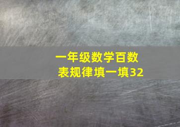 一年级数学百数表规律填一填32