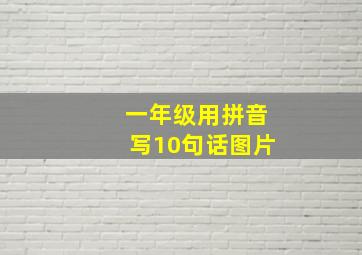 一年级用拼音写10句话图片