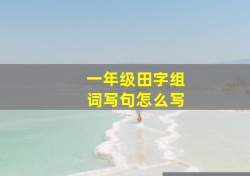 一年级田字组词写句怎么写