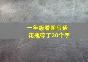 一年级看图写话花瓶碎了20个字