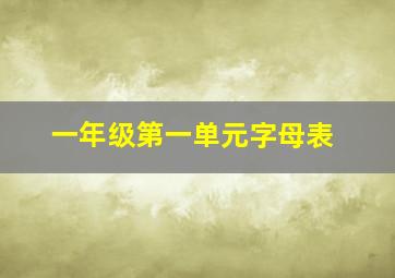 一年级第一单元字母表