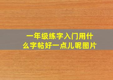 一年级练字入门用什么字帖好一点儿呢图片