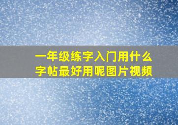 一年级练字入门用什么字帖最好用呢图片视频