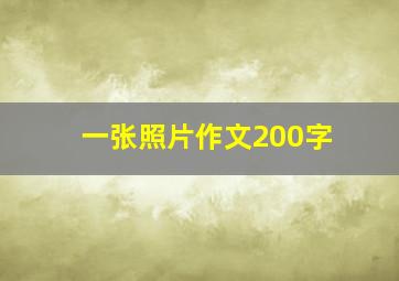 一张照片作文200字