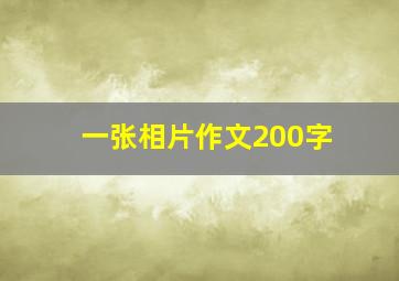 一张相片作文200字