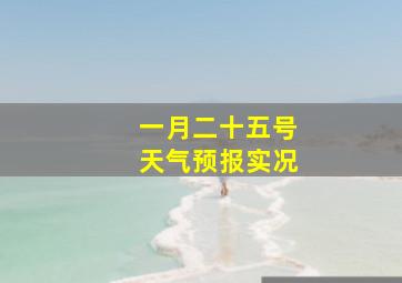 一月二十五号天气预报实况