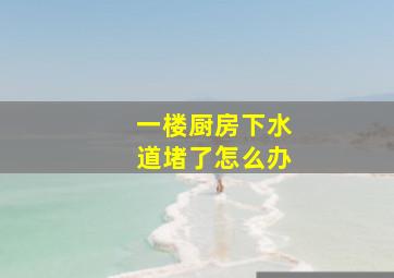 一楼厨房下水道堵了怎么办