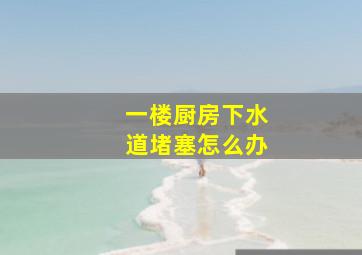 一楼厨房下水道堵塞怎么办