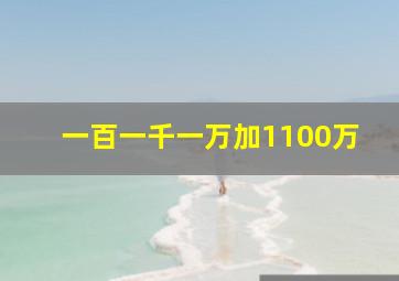 一百一千一万加1100万