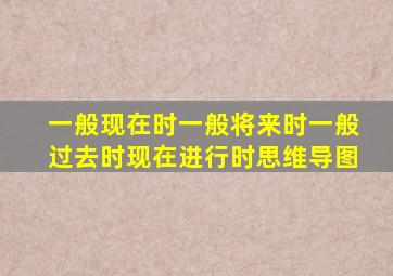 一般现在时一般将来时一般过去时现在进行时思维导图