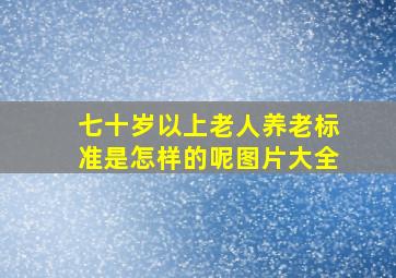 七十岁以上老人养老标准是怎样的呢图片大全