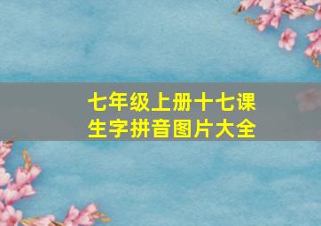 七年级上册十七课生字拼音图片大全