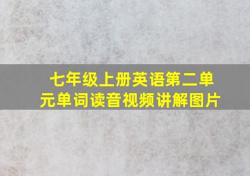 七年级上册英语第二单元单词读音视频讲解图片