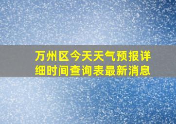 万州区今天天气预报详细时间查询表最新消息