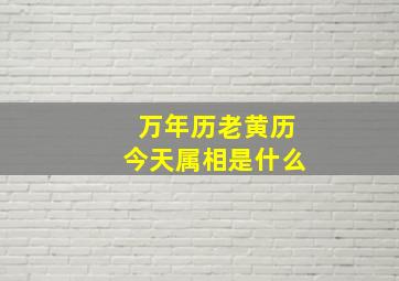 万年历老黄历今天属相是什么